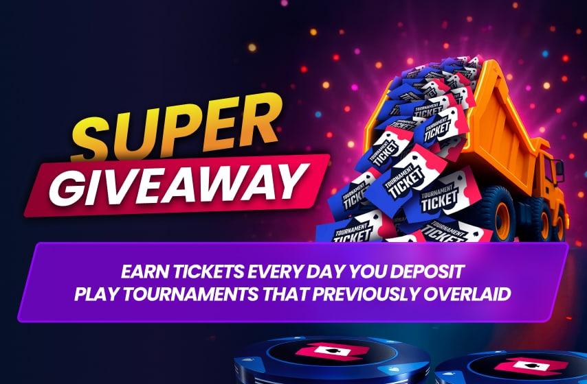 Deposit To Get Free Tickets In The Super Giveaway