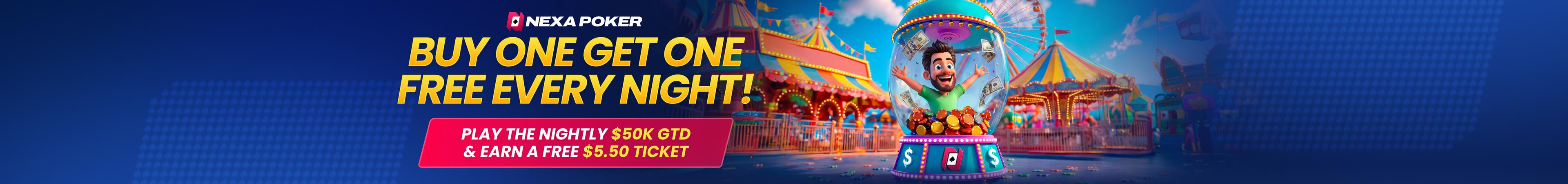 Buy One Get One Free Every Night!